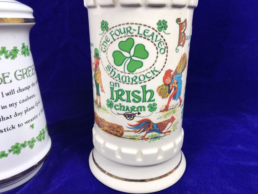 Just Added - Pair Of Vintage Old Fitzgerald Irish Charm Kentucky Whiskey Bottles Retails $100 [Photo 5]