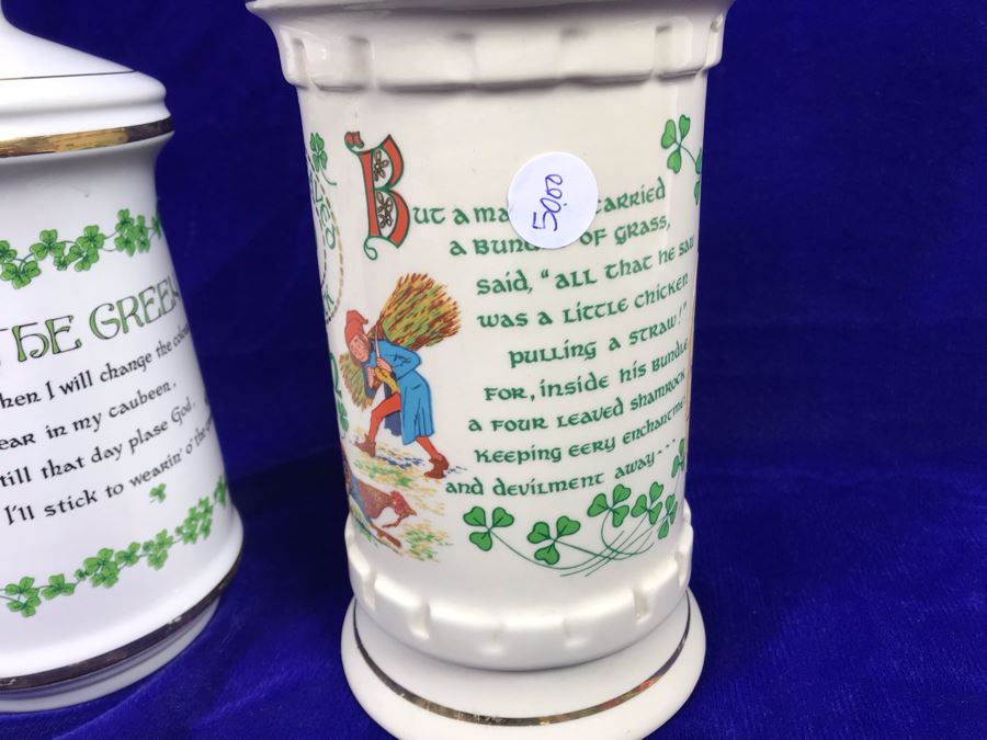 Just Added - Pair Of Vintage Old Fitzgerald Irish Charm Kentucky Whiskey Bottles Retails $100 [Photo 6]