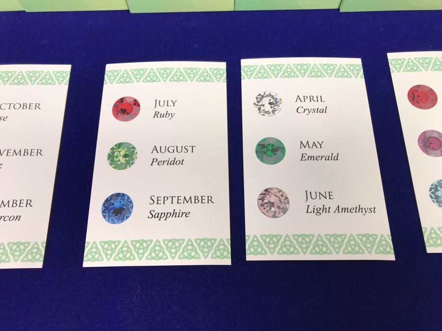 Just Added - Tara Ireland Claddagh Birthstone Collection Necklaces Crafted By Solvar Jan-Dec - 12 Necklaces Retails $420 [Photo 4]