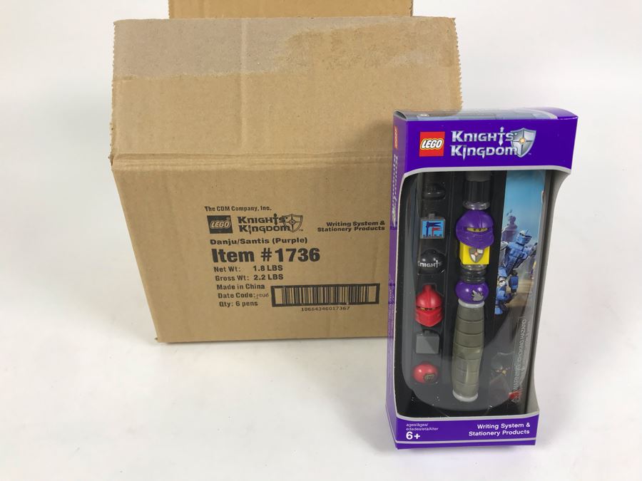 New 2004 LEGO Knights Kingdom Danju/Santis Purple Writing System Pens By The CDM Company - 6 Pens [Photo 2]