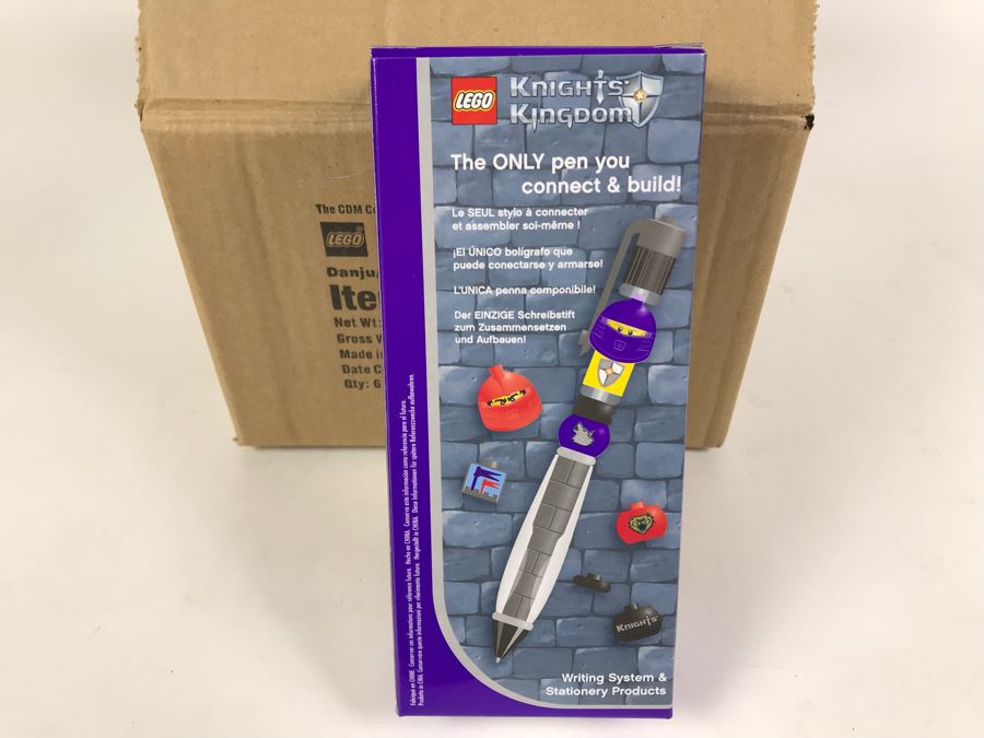 New 2004 LEGO Knights Kingdom Danju/Santis Purple Writing System Pens By The CDM Company - 6 Pens [Photo 7]