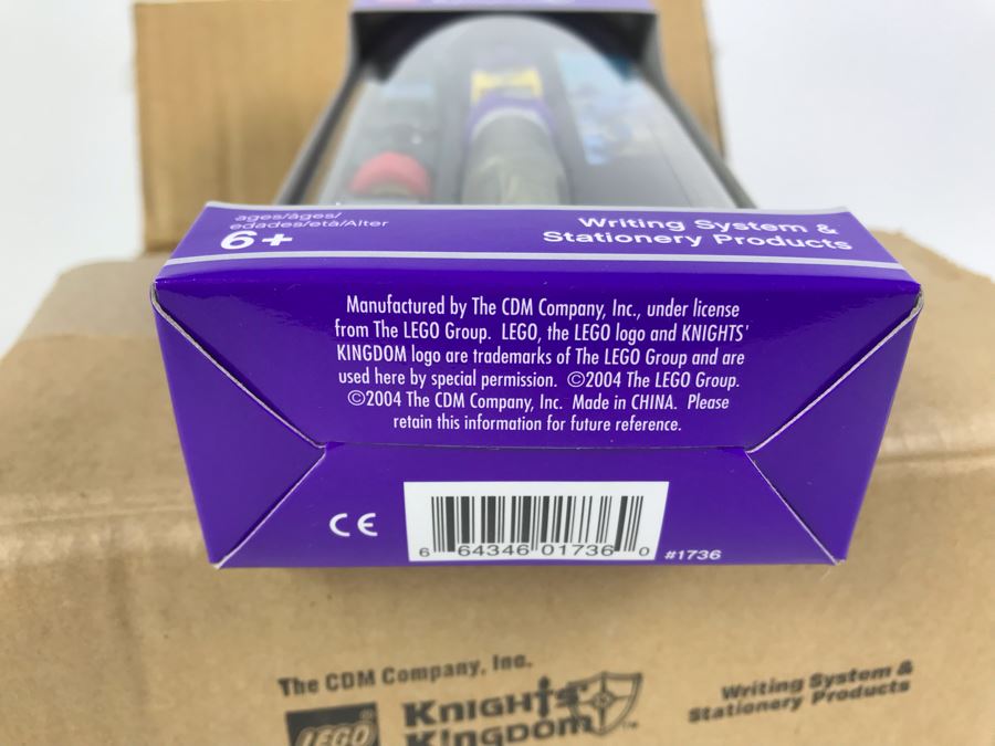 New 2004 LEGO Knights Kingdom Danju/Santis Purple Writing System Pens By The CDM Company - 6 Pens [Photo 8]