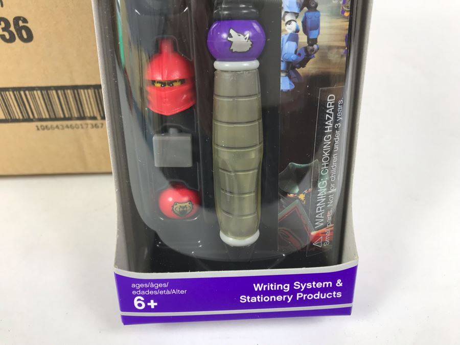 New 2004 LEGO Knights Kingdom Danju/Santis Purple Writing System Pens By The CDM Company - 6 Pens [Photo 6]