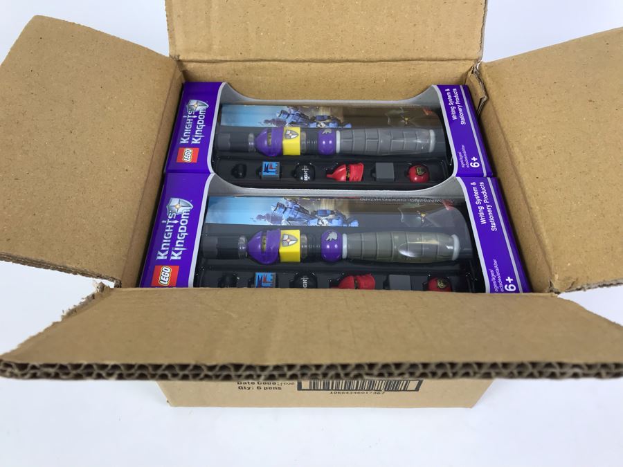 New 2004 LEGO Knights Kingdom Danju/Santis Purple Writing System Pens By The CDM Company - 6 Pens [Photo 3]