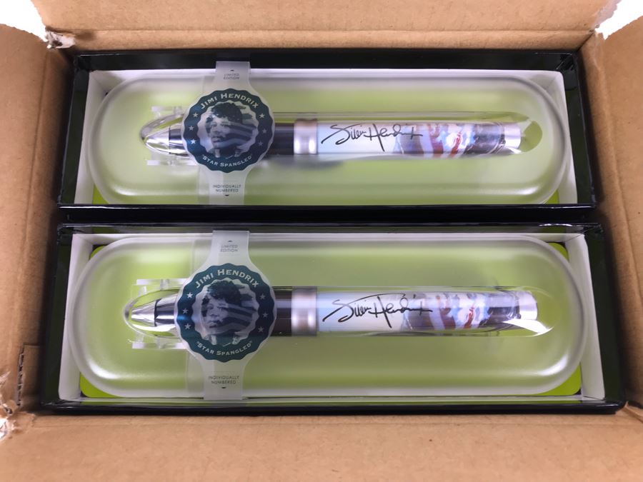 New Jimi Hendrix Star Spangled Banner Limited Edition Individually Numbered Collectible Memorabilia Pod Pens - 4 Pens [Photo 6]