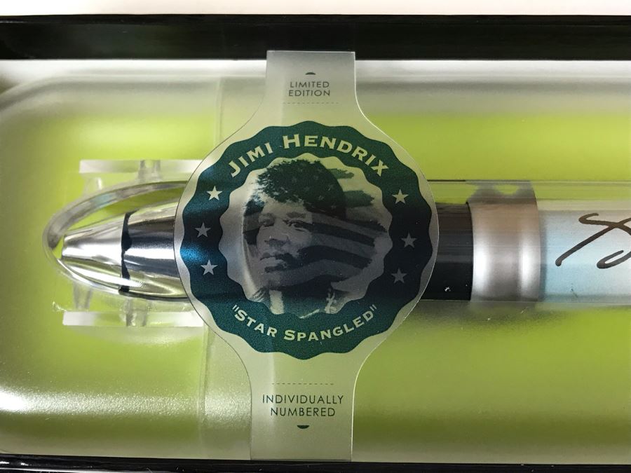 New Jimi Hendrix Star Spangled Banner Limited Edition Individually Numbered Collectible Memorabilia Pod Pens - 4 Pens [Photo 3]