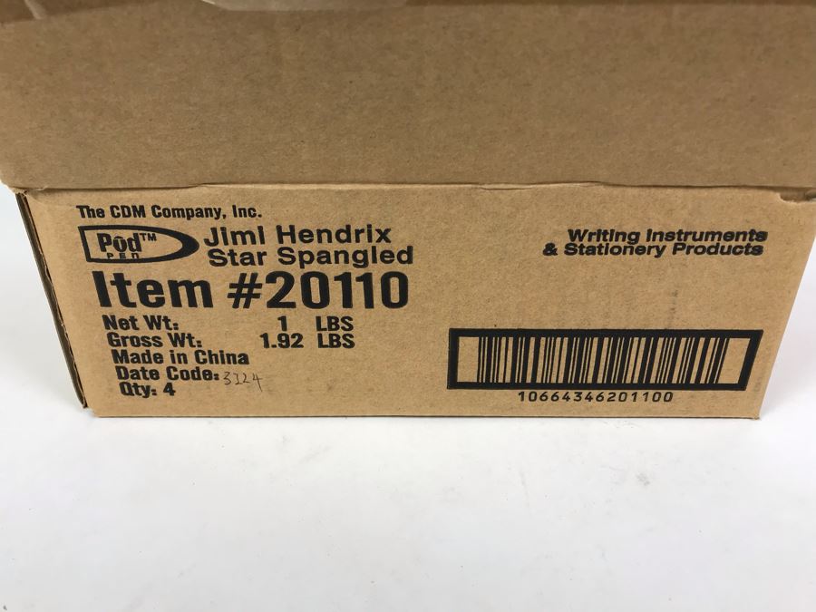 New Jimi Hendrix Star Spangled Banner Limited Edition Individually Numbered Collectible Memorabilia Pod Pens - 4 Pens [Photo 5]