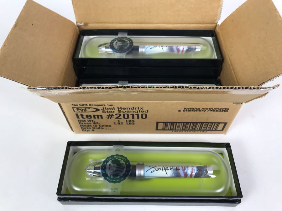 New Jimi Hendrix Star Spangled Banner Limited Edition Individually Numbered Collectible Memorabilia Pod Pens - 4 Pens [Photo 2]