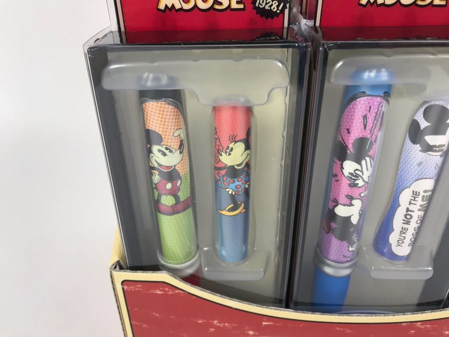 New 2004 Disney Vintage Mickey Mouse Limited Edition Individually Numbered Collectible Memorabilia Pod Pens Merchandiser Store Display By The CDM Company - 12 Pens [Photo 8]