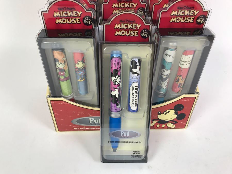 New 2004 Disney Vintage Mickey Mouse Limited Edition Individually Numbered Collectible Memorabilia Pod Pens Merchandiser Store Display By The CDM Company - 12 Pens [Photo 10]