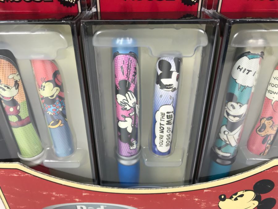 New 2004 Disney Vintage Mickey Mouse Limited Edition Individually Numbered Collectible Memorabilia Pod Pens Merchandiser Store Display By The CDM Company - 12 Pens [Photo 7]