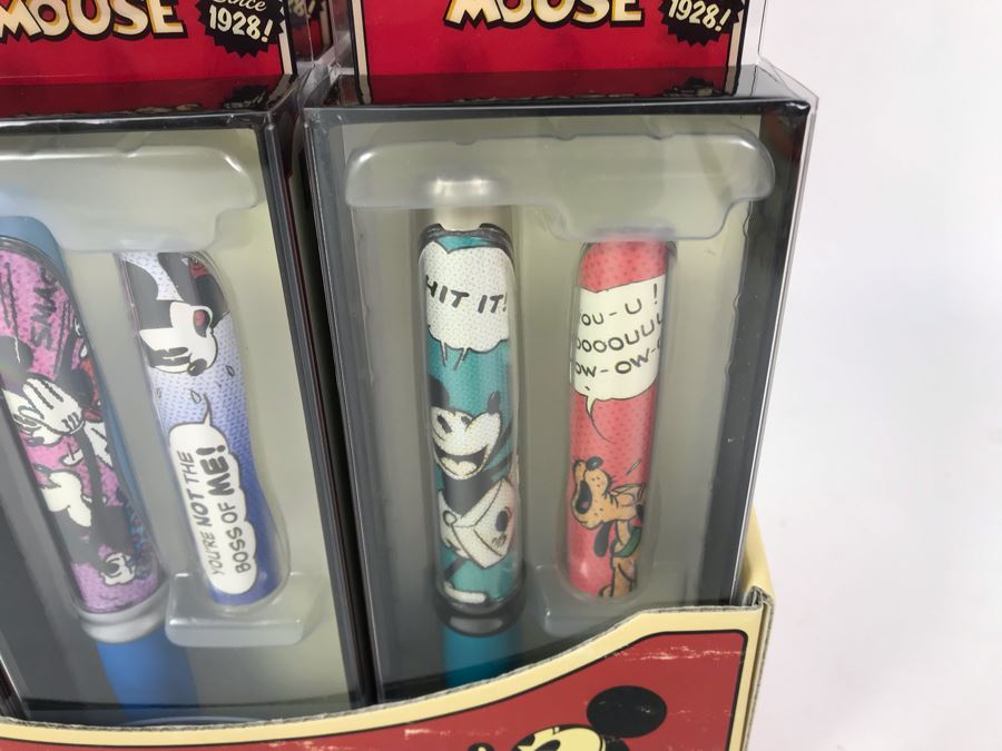 New 2004 Disney Vintage Mickey Mouse Limited Edition Individually Numbered Collectible Memorabilia Pod Pens Merchandiser Store Display By The CDM Company - 12 Pens [Photo 6]