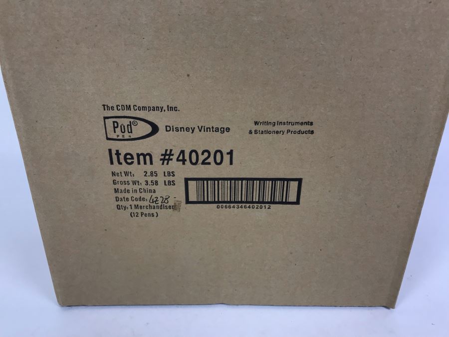 Sealed Box Of New 2004 Disney Vintage Mickey Mouse Limited Edition Individually Numbered Collectible Memorabilia Pod Pens Merchandiser Store Display By The CDM Company - 12 Pens [Photo 3]