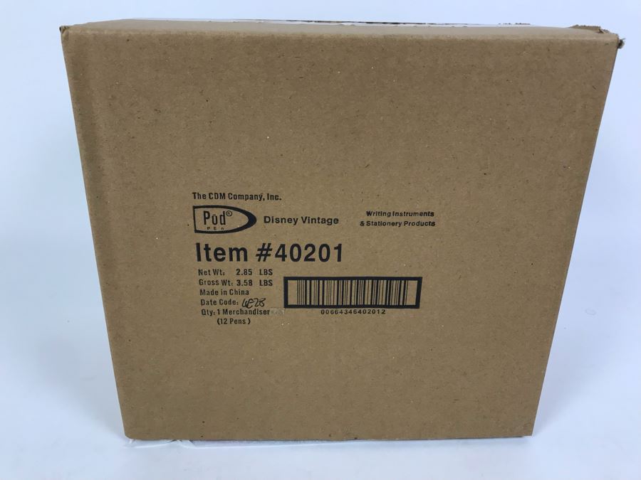 Sealed Box Of New 2004 Disney Vintage Mickey Mouse Limited Edition Individually Numbered Collectible Memorabilia Pod Pens Merchandiser Store Display By The CDM Company - 12 Pens [Photo 3]