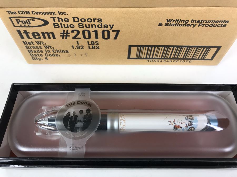 New The Doors Blue Sunday Limited Edition Individually Numbered Collectible Memorabilia Pod Pens - 4 Pens [Photo 1]