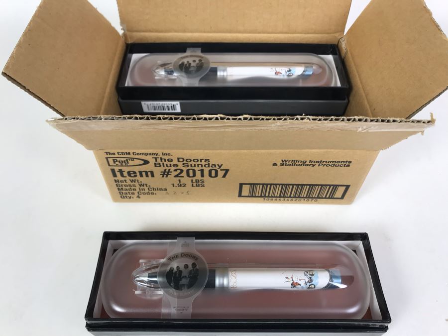 New The Doors Blue Sunday Limited Edition Individually Numbered Collectible Memorabilia Pod Pens - 4 Pens [Photo 2]