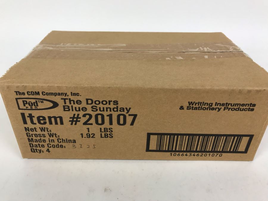 Sealed Box Of New The Doors Blue Sunday Limited Edition Individually Numbered Collectible Memorabilia Pod Pens - 4 Pens [Photo 2]