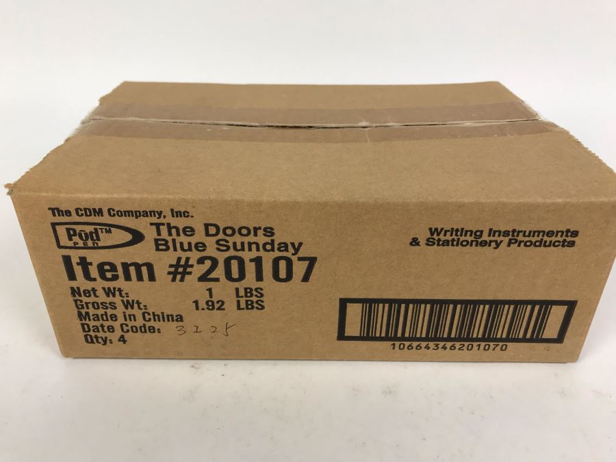 Sealed Box Of New The Doors Blue Sunday Limited Edition Individually Numbered Collectible Memorabilia Pod Pens - 4 Pens [Photo 2]