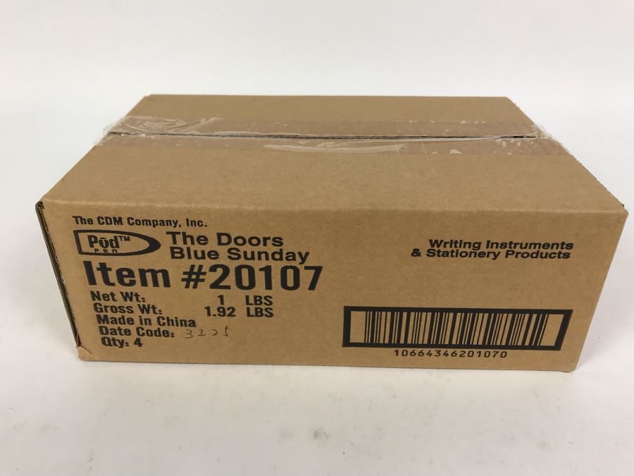 Sealed Box Of New The Doors Blue Sunday Limited Edition Individually Numbered Collectible Memorabilia Pod Pens - 4 Pens [Photo 2]