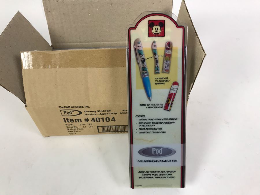 New 2004 Disney Vintage Mickey Mouse Limited Edition Individually Numbered Collectible Memorabilia Pod Pens By The CDM Company - 4 Pens [Photo 5]