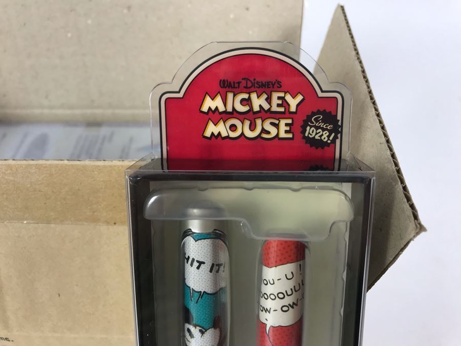 New 2004 Disney Vintage Mickey Mouse Limited Edition Individually Numbered Collectible Memorabilia Pod Pens By The CDM Company - 4 Pens [Photo 2]