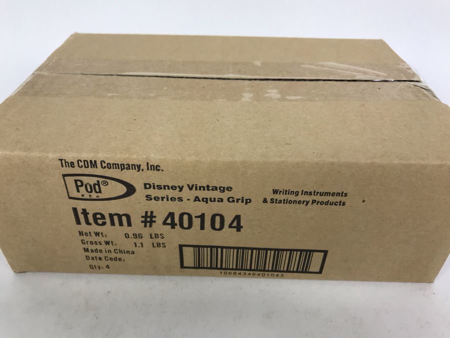 Sealed Box Of New 2004 Disney Vintage Mickey Mouse Limited Edition Individually Numbered Collectible Memorabilia Pod Pens By The CDM Company - 4 Pens [Photo 3]