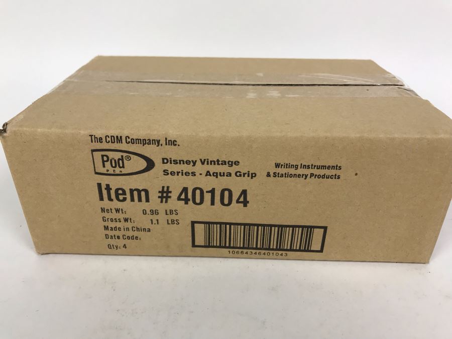 Sealed Box Of New 2004 Disney Vintage Mickey Mouse Limited Edition Individually Numbered Collectible Memorabilia Pod Pens By The CDM Company - 4 Pens [Photo 2]