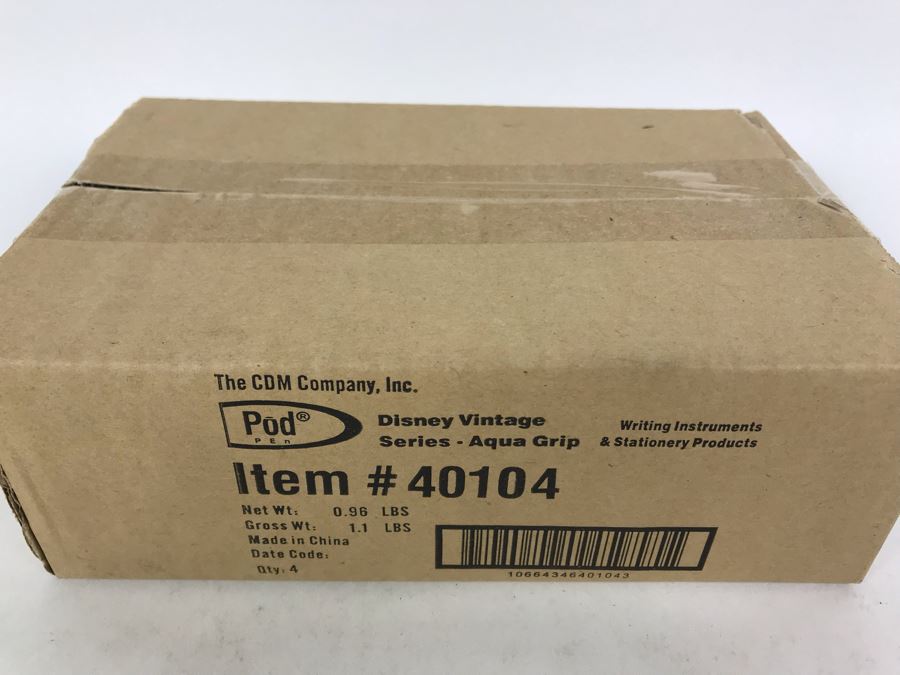 Sealed Box Of New 2004 Disney Vintage Mickey Mouse Limited Edition Individually Numbered Collectible Memorabilia Pod Pens By The CDM Company - 4 Pens [Photo 3]