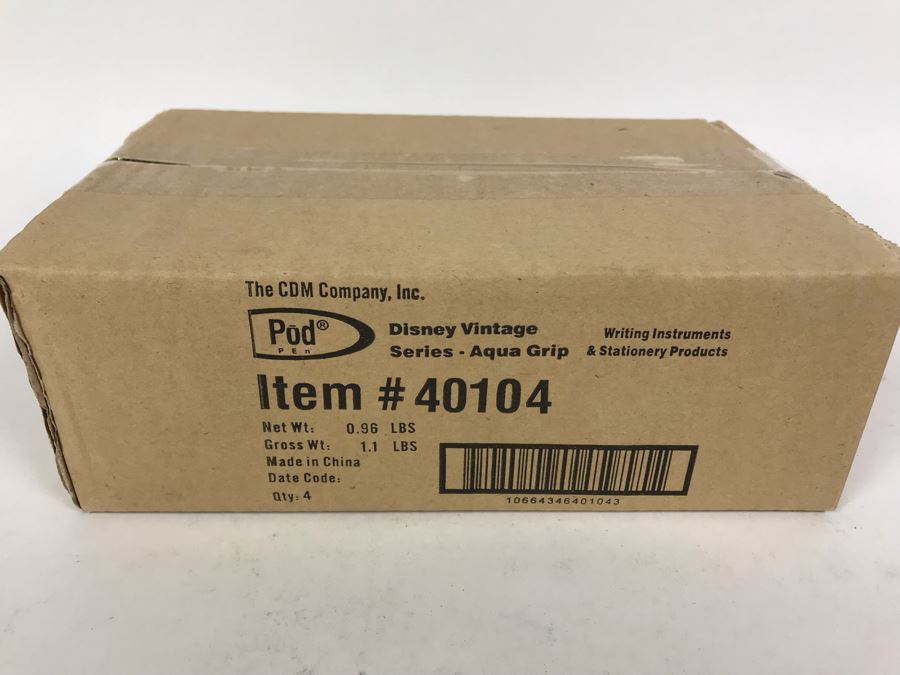 Sealed Box Of New 2004 Disney Vintage Mickey Mouse Limited Edition Individually Numbered Collectible Memorabilia Pod Pens By The CDM Company - 4 Pens [Photo 2]