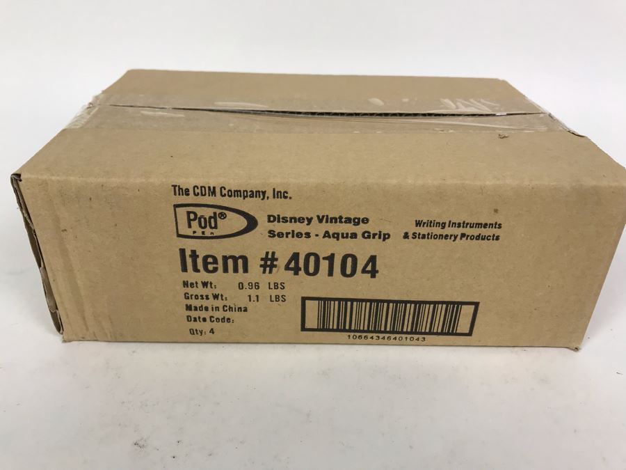 Sealed Box Of New 2004 Disney Vintage Mickey Mouse Limited Edition Individually Numbered Collectible Memorabilia Pod Pens By The CDM Company - 4 Pens [Photo 2]