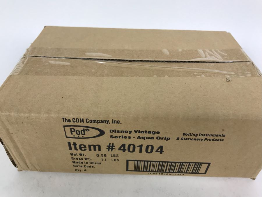 Sealed Box Of New 2004 Disney Vintage Mickey Mouse Limited Edition Individually Numbered Collectible Memorabilia Pod Pens By The CDM Company - 4 Pens [Photo 3]