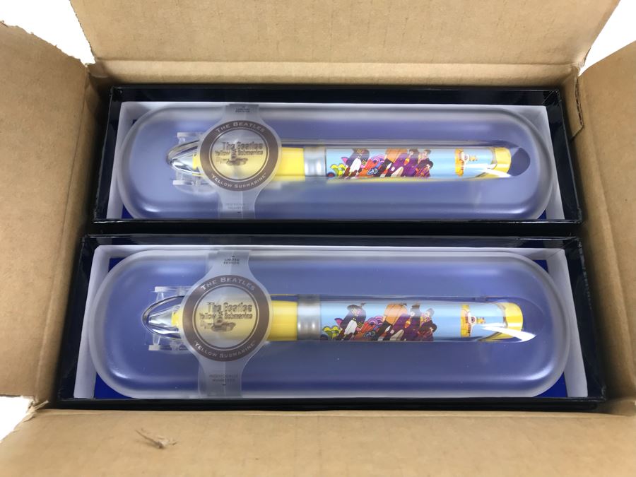 New The Beatles Yellow Submarine Limited Edition Individually Numbered Collectible Memorabilia Pod Pens By The CDM Company - 4 Pens [Photo 8]