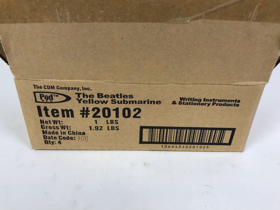 New The Beatles Yellow Submarine Limited Edition Individually Numbered Collectible Memorabilia Pod Pens By The CDM Company - 4 Pens [Photo 7]