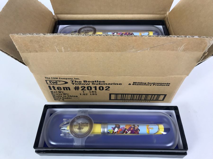 New The Beatles Yellow Submarine Limited Edition Individually Numbered Collectible Memorabilia Pod Pens By The CDM Company - 4 Pens [Photo 2]