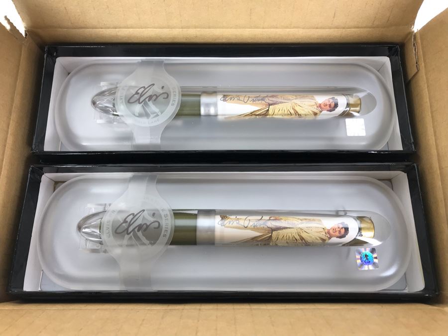 New Elvis Presley Gold Lamé Limited Edition Individually Numbered Collectible Memorabilia Pod Pens By The CDM Company - 4 Pens [Photo 9]