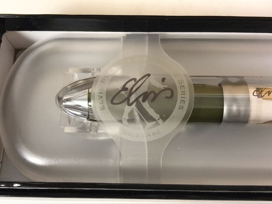 New Elvis Presley Gold Lamé Limited Edition Individually Numbered Collectible Memorabilia Pod Pens By The CDM Company - 4 Pens [Photo 3]