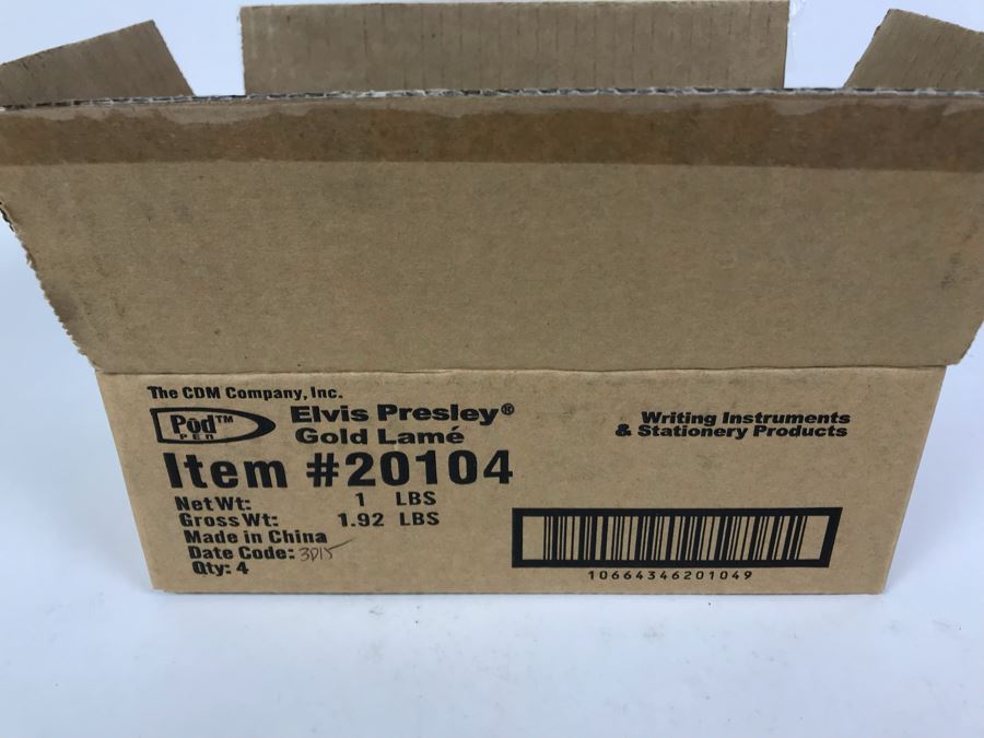 New Elvis Presley Gold Lamé Limited Edition Individually Numbered Collectible Memorabilia Pod Pens By The CDM Company - 4 Pens [Photo 10]