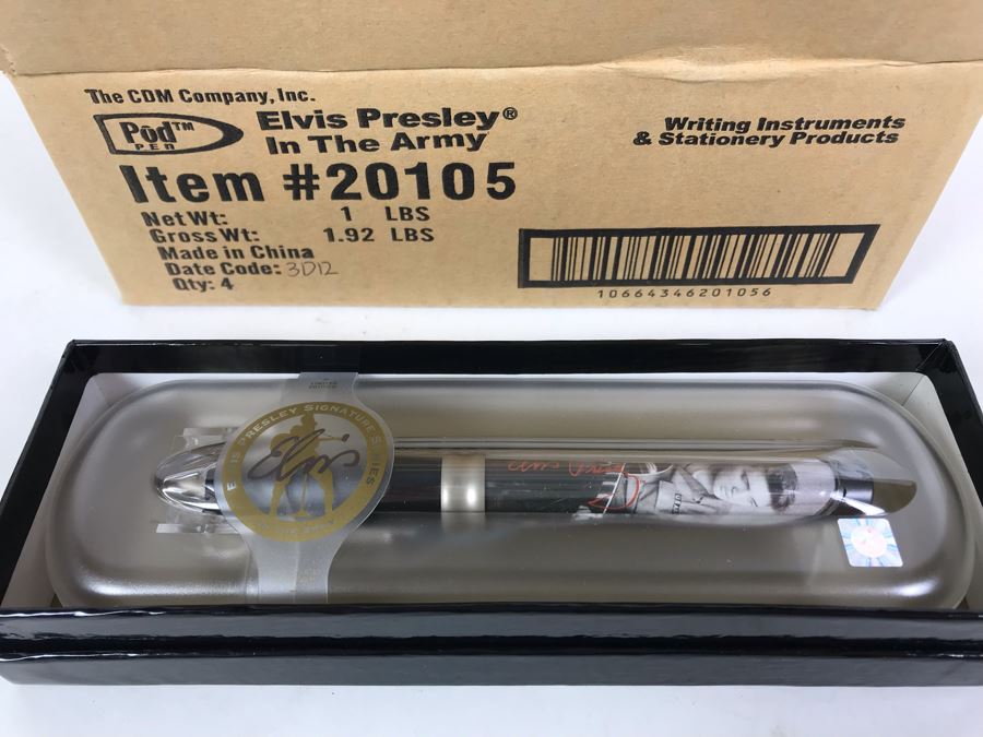 New Elvis Presley In The Army Limited Edition Individually Numbered Collectible Memorabilia Pod Pens By The CDM Company - 4 Pens