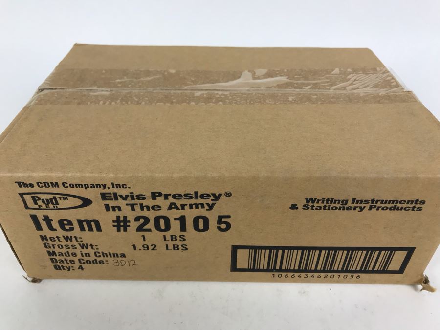 Sealed Box Of New Elvis Presley In The Army Limited Edition Individually Numbered Collectible Memorabilia Pod Pens By The CDM Company - 4 Pens [Photo 3]