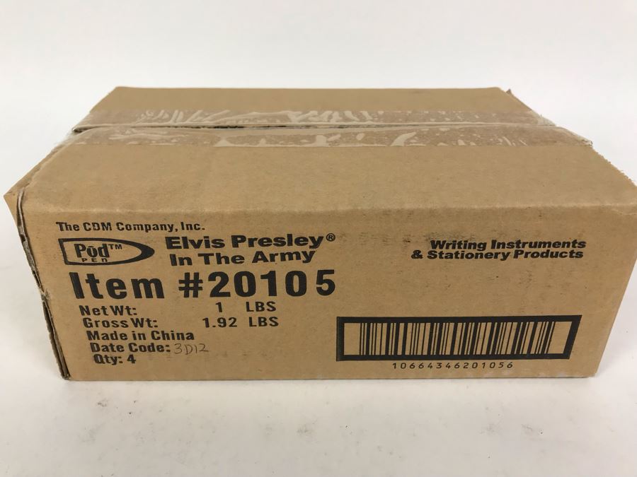 Sealed Box Of New Elvis Presley In The Army Limited Edition Individually Numbered Collectible Memorabilia Pod Pens By The CDM Company - 4 Pens [Photo 2]