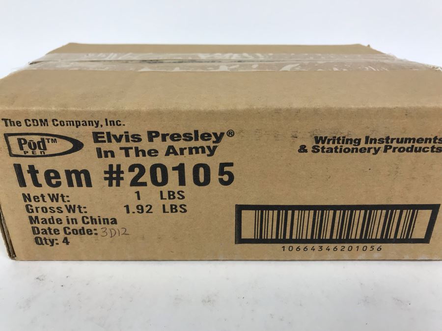 Sealed Box Of New Elvis Presley In The Army Limited Edition Individually Numbered Collectible Memorabilia Pod Pens By The CDM Company - 4 Pens [Photo 3]