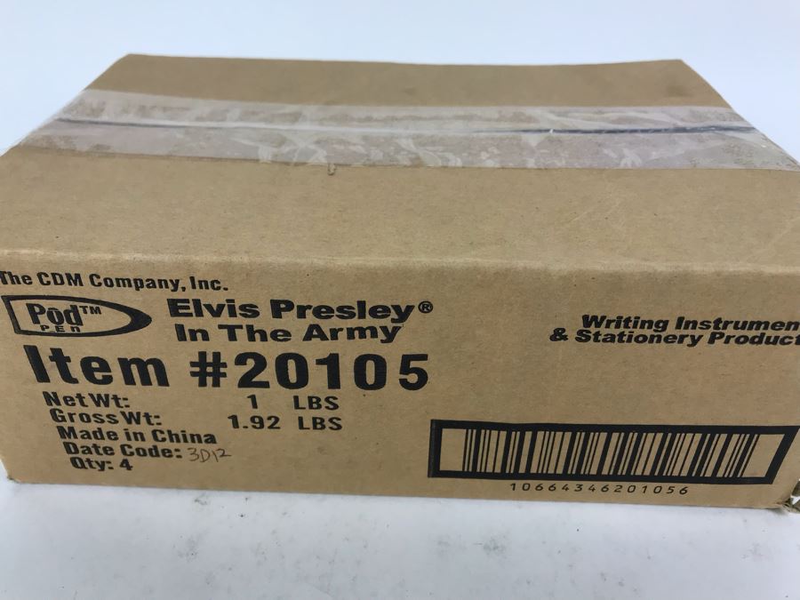 Sealed Box Of New Elvis Presley In The Army Limited Edition Individually Numbered Collectible Memorabilia Pod Pens By The CDM Company - 4 Pens [Photo 3]