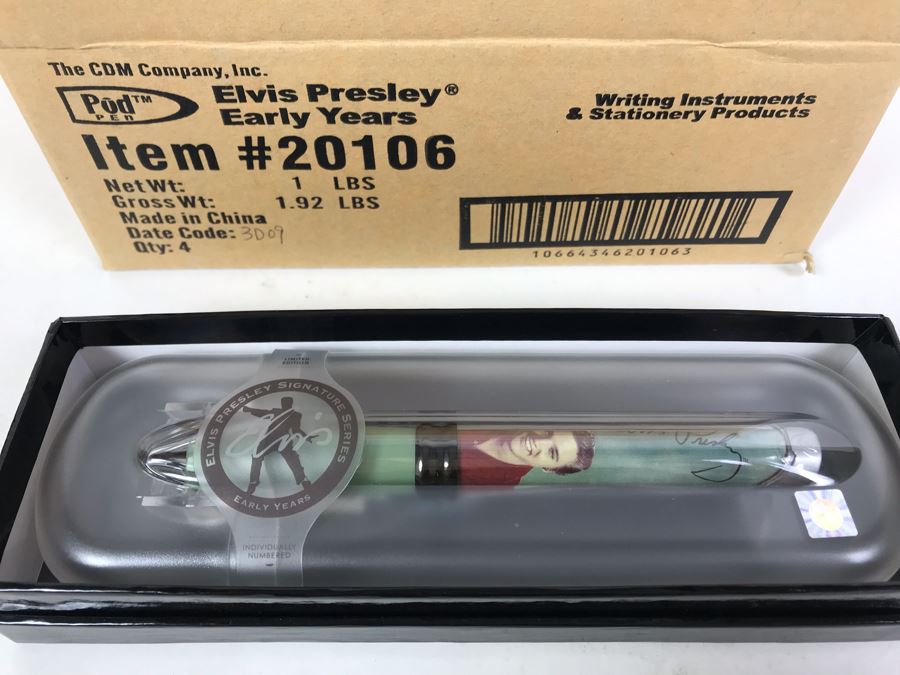 New Elvis Presley Early Years Limited Edition Individually Numbered Collectible Memorabilia Pod Pens By The CDM Company - 4 Pens