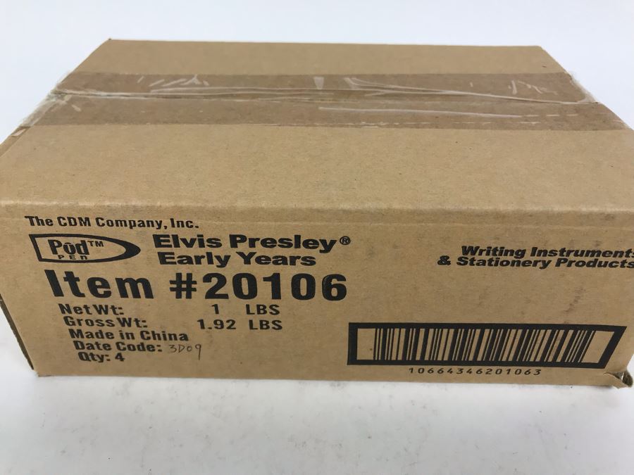 Sealed Box Of New Elvis Presley Early Years Limited Edition Individually Numbered Collectible Memorabilia Pod Pens By The CDM Company - 4 Pens [Photo 3]