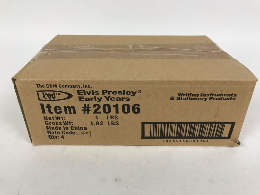 Sealed Box Of New Elvis Presley Early Years Limited Edition Individually Numbered Collectible Memorabilia Pod Pens By The CDM Company - 4 Pens [Photo 2]