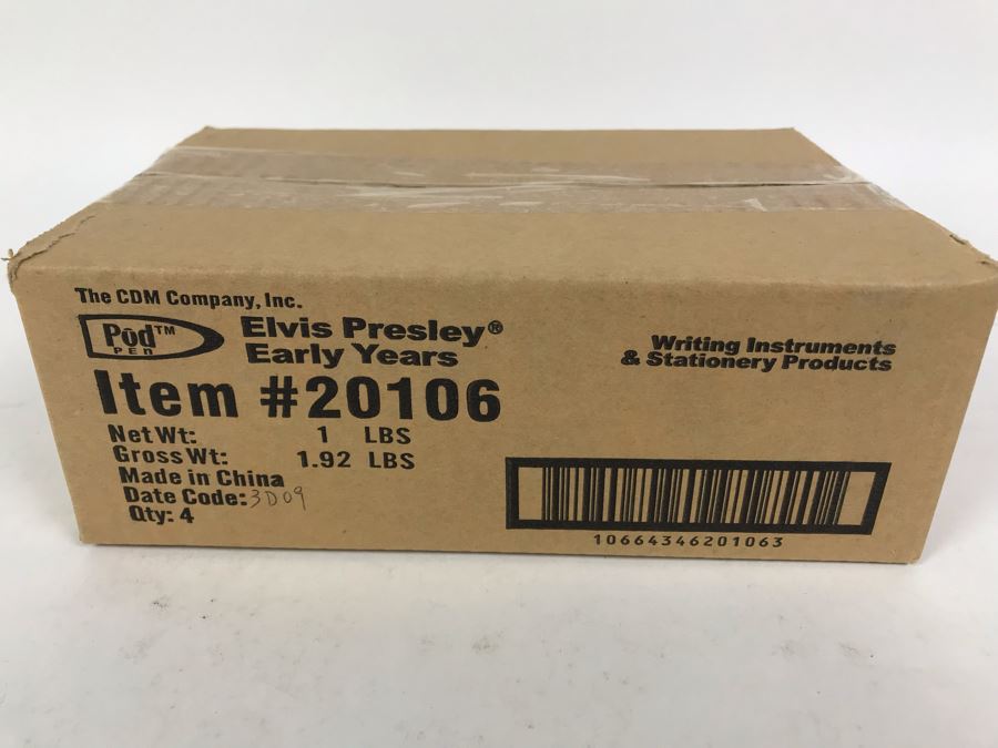 Sealed Box Of New Elvis Presley Early Years Limited Edition Individually Numbered Collectible Memorabilia Pod Pens By The CDM Company - 4 Pens [Photo 2]