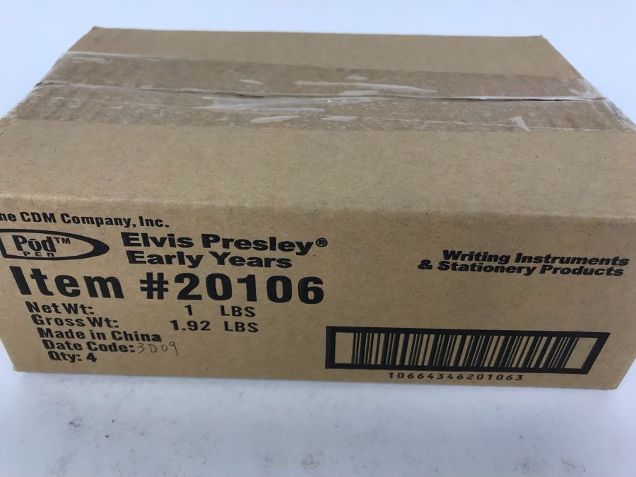 Sealed Box Of New Elvis Presley Early Years Limited Edition Individually Numbered Collectible Memorabilia Pod Pens By The CDM Company - 4 Pens [Photo 3]