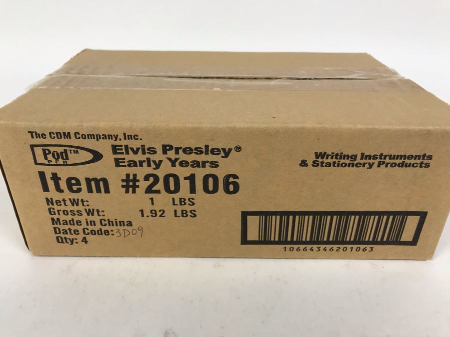 Sealed Box Of New Elvis Presley Early Years Limited Edition Individually Numbered Collectible Memorabilia Pod Pens By The CDM Company - 4 Pens [Photo 2]