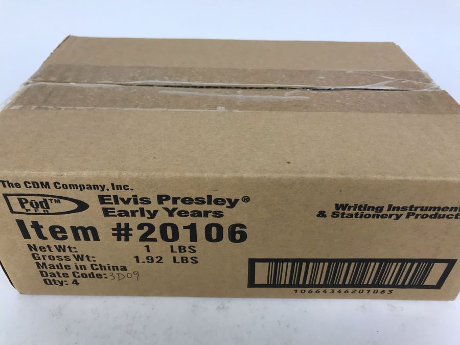 Sealed Box Of New Elvis Presley Early Years Limited Edition Individually Numbered Collectible Memorabilia Pod Pens By The CDM Company - 4 Pens [Photo 3]