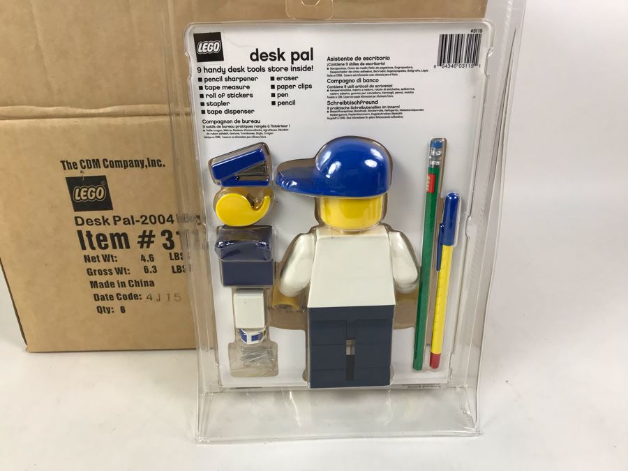 New 2004 LEGO Desk Pal Boy Stationery System By The CDM Company - 6 Desk Pals [Photo 6]